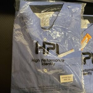 Waffle House Uniform Shirt Women's Medium Blue Short Sleeve Collared Work Shirt